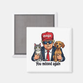 Aimant Sauvez les animaux de compagnie Trump Election (Recto/Verso)