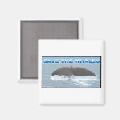 Aimant Sauvez les baleines (Recto/Verso)