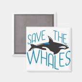 Aimant Sauvez les baleines (Recto/Verso)