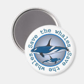 Aimant Sauvez les baleines (Recto/Verso)