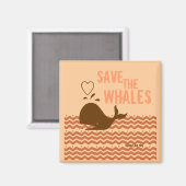 Aimant Sauvez Les Baleines - Conscients De L'Environnemen (Recto/Verso)