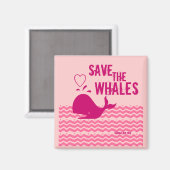 Aimant Sauvez Les Baleines - Conscients De L'Environnemen (Recto/Verso)