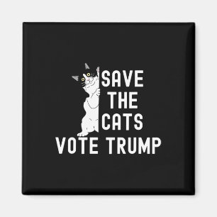 Aimant Sauvez Les Chats Votez Trump Drôle D'Humour De Cha