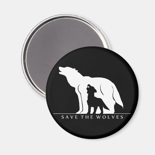 Aimant Sauvez les loups (Recto/Verso)