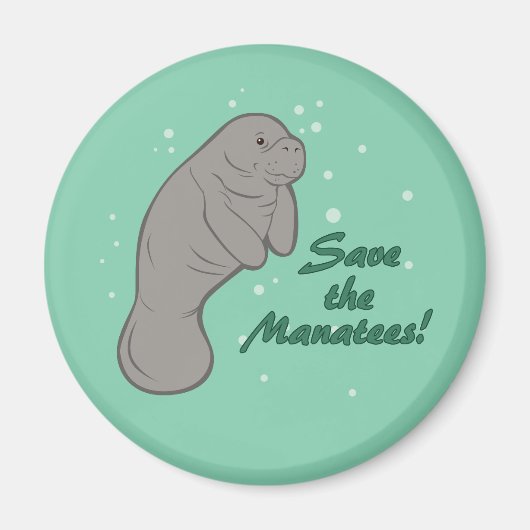 Aimant Sauvez les Manatees ! (Devant)