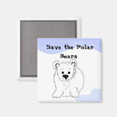 Aimant Sauvez les ours polaires (Recto/Verso)