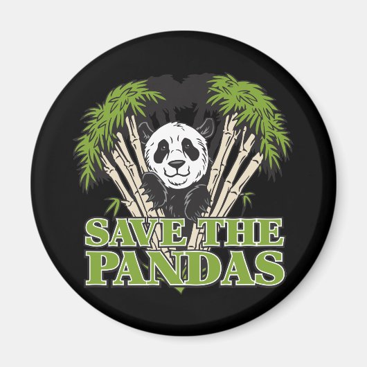 Aimant Sauvez les pandas (Devant)
