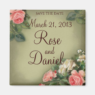 Aimant Sauvez les roses de cru de date