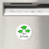 Aimant Sauvez les tortues vertes (In Situ (Lave-vaisselle))