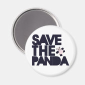 Aimant Sauvez l'ours du Panda (Recto/Verso)