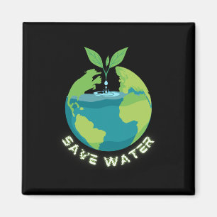 Aimant Sauvez nos eaux - Jour des terres Clean Water Cons