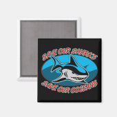 Aimant Sauvez nos requins (Recto/Verso)