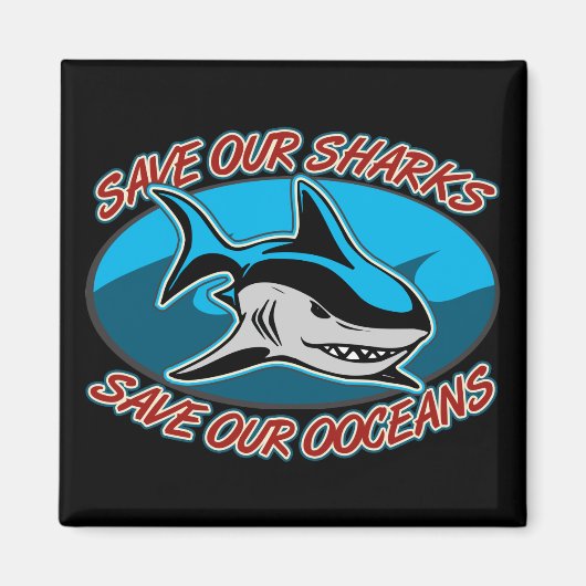 Aimant Sauvez nos requins (Devant)