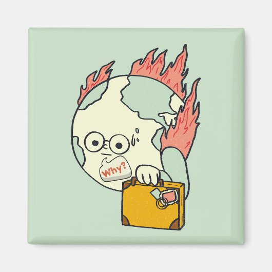 Aimant Sauvez notre planète - Jour des terres (Devant)