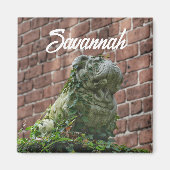 Aimant Savannah Georgia Bulldog Statue Photographie (Devant)