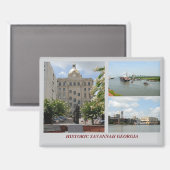 Aimant Savannah historique, Géorgie (Recto/Verso)