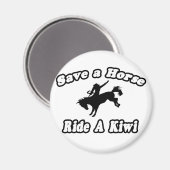 Aimant Save Horse, Ride Kiwi (Recto/Verso)