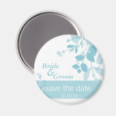 Aimant SAVE LA DATE :: nature - bleu glace (Recto/Verso)