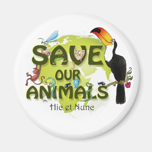 Aimant Save our Animals (Devant)