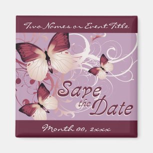 Aimant save the date : butterflies :
