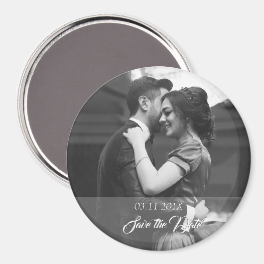 Aimant Save the date Fotomagnet avec date et photo (Recto/Verso)