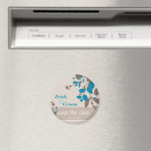 Aimant SAVE THE DATE :: nature - latte mocha turquoise (In Situ (Lave-vaisselle))