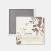 Aimant SAVE THE DATE :: nature - vanilla latte mocha (Recto/Verso)