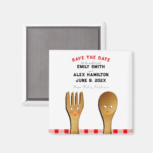 Aimant "Save the date" pour mariage (Recto/Verso)