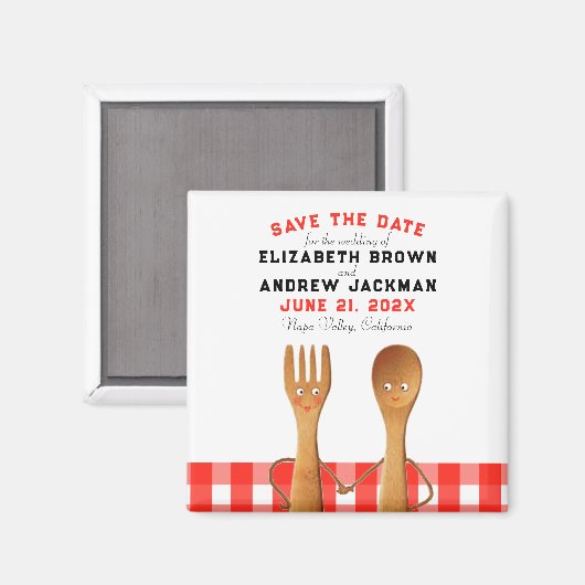 Aimant "Save the date" pour mariage (Recto/Verso)