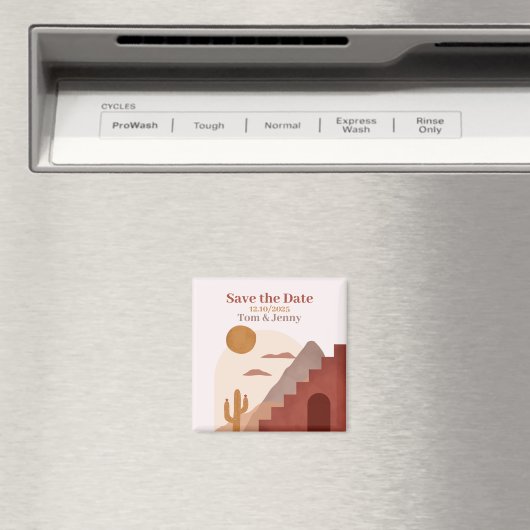 Aimant Save the Date - Terracotta par Ludilabel (In Situ (Lave-vaisselle))