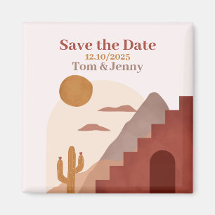 Aimant Save the Date - Terracotta par Ludilabel
