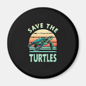 Aimant Save The Turtles Animal Turtle Pet Lover (1) (Devant)
