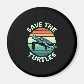 Aimant Save The Turtles Animal Turtle Pet Lover (4) (Devant)