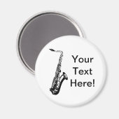 Aimant Saxophone personnalisé (Recto/Verso)