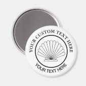 Aimant Scallop Seashell Custom Logo  (Recto/Verso)