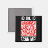 Aimant Scan Me! Qr Scan Me Joke Funny Santa Merry Christm (Recto/Verso)