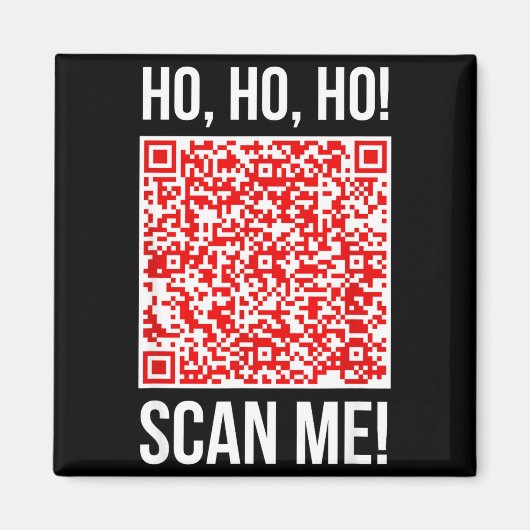 Aimant Scan Me! Qr Scan Me Joke Funny Santa Merry Christm (Devant)