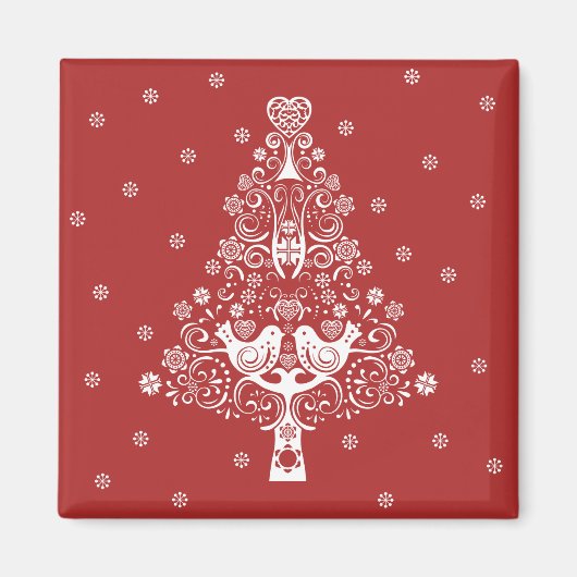 Aimant Scandinave nordique Arbre de Noël Magie (Devant)