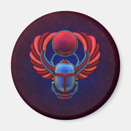 Aimant Scarab égyptien coloré (Devant)