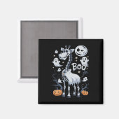 Aimant Scary Skeleton Giraffe Dans Ghosts Halloween (Recto/Verso)