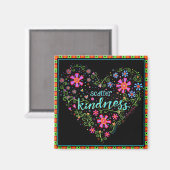 Aimant Scatter Kindness Plutôt Floral Heart tendance (Recto/Verso)