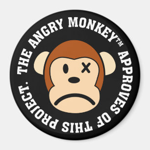 Aimant Sceau d'approbation : Projet approuvé par Angry Mo