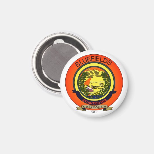 Aimant Sceau de Bluefields, Nicaragua (Recto/Verso)