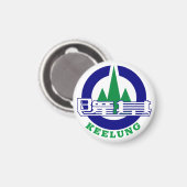 Aimant Sceau de Keelung City, Taïwan (Recto/Verso)