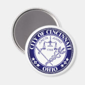 Aimant Sceau de la ville de Cincinnati, Ohio (Recto/Verso)