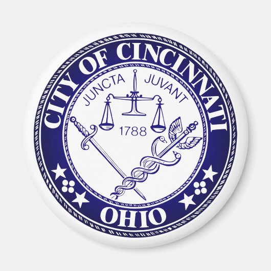 Aimant Sceau de la ville de Cincinnati, Ohio (Devant)