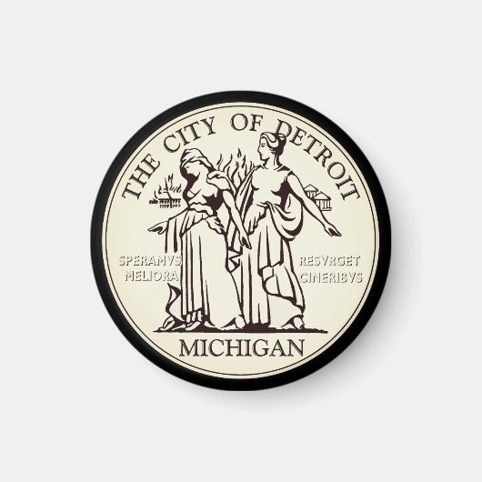 Aimant Sceau de la ville de Detroit (Devant)