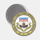 AIMANT SCEAU DE LA ZONE DU CANAL DE PANAMA (Recto/Verso)