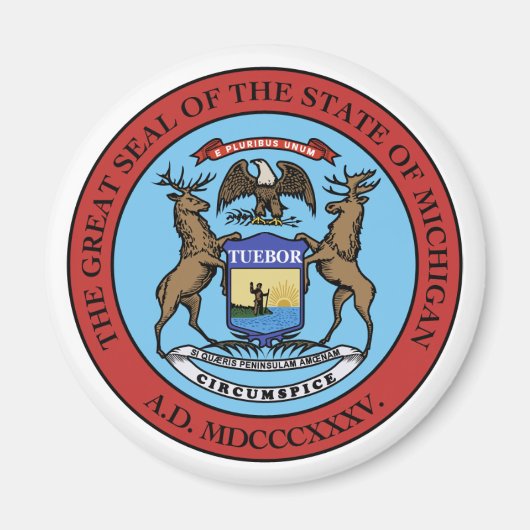 Aimant Sceau de l'État du Michigan (Devant)