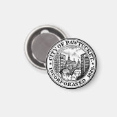 Aimant Sceau de Pawtucket, Rhode Island (Recto/Verso)